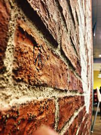 Close-up of brick wall