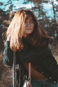 Portrait of beautiful young woman