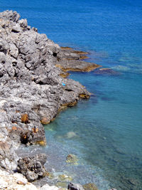 Rocks in sea