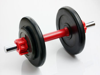Close-up of vintage car on white background