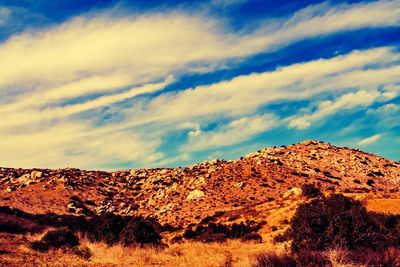 Scenic view of mountain against sky