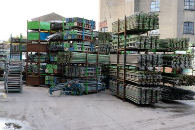 Stack of building in city