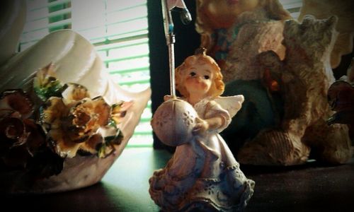 Close-up of stuffed toys on table