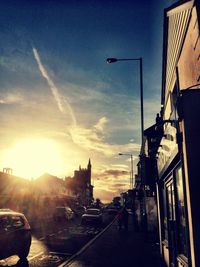 Road at sunset