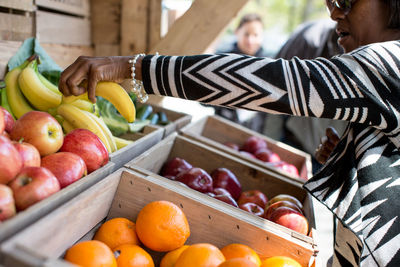 People in market stall