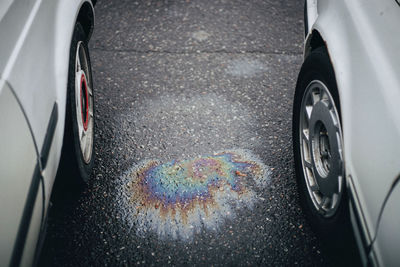 Gasoline on the asphalt 