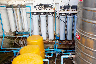 Row of machinery in factory