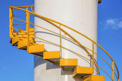 Low angle view of staircase against building