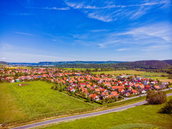 Panoramic shot of townscape against sky