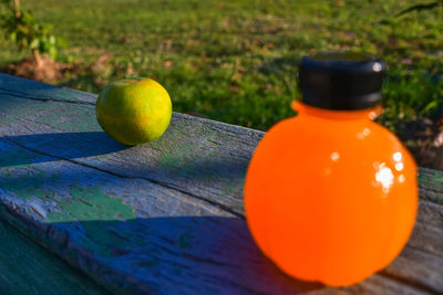 Close-up of apple on table