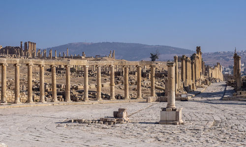 Exterior of temple against clear sky