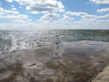 Scenic view of sea against sky