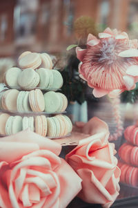 Close-up of cake for sale at store