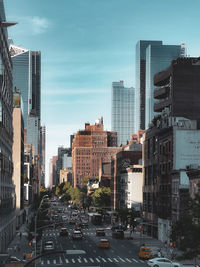 Buildings against sky new york city street 