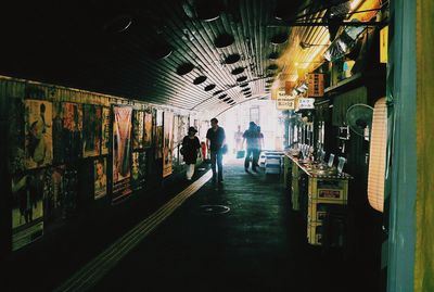 Market stall at night