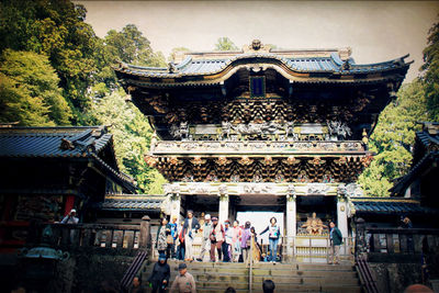 Low angle view of temple