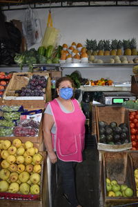 Full frame shot of fruits for sale at market stall