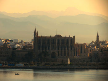 Buildings in city at waterfront