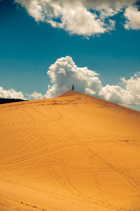 Scenic view of desert against sky