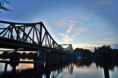 Low angle view of bridge over river