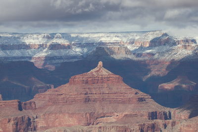 Aerial view of rock formations