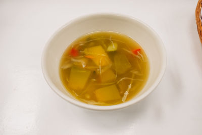 Close-up of tea served on table