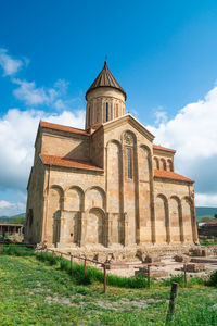 Low angle view of historic building against sky