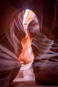 Low angle view of rock formation in cave