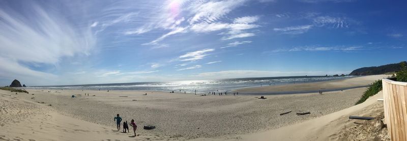 Panoramic view of beach against sky