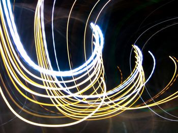 Close-up of light trails