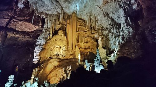 Low angle view of rock formation