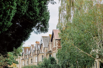 Low angle view of buildings against sky