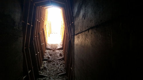 Interior of abandoned building