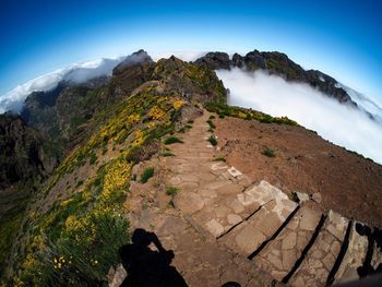 Scenic view of mountain against sky