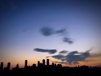 Cityscape at sunset