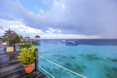 Scenic view of sea against sky