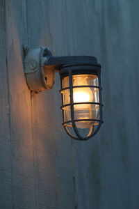 Illuminated antique wall lamp