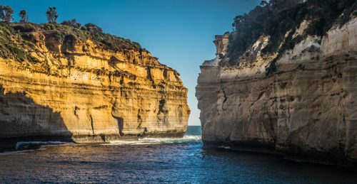 Rock formations in sea