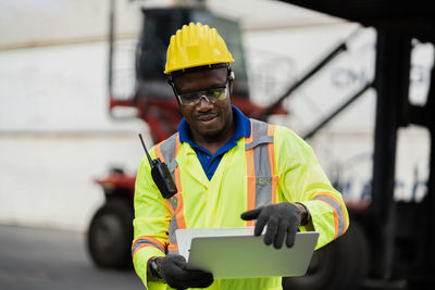 Portrait of man working