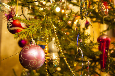 Close-up of christmas decorations