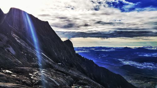 Scenic view of mountain against sky