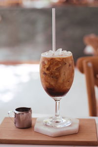 Close-up of coffee on table