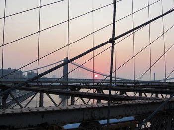 Suspension bridge against sky