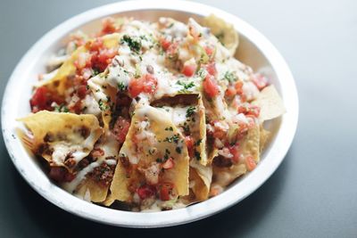 Close-up of food in bowl on table