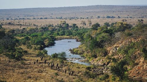 Scenic view of river against sky