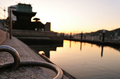 Reflection of built structures in water