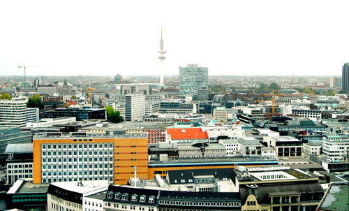 High angle view of cityscape