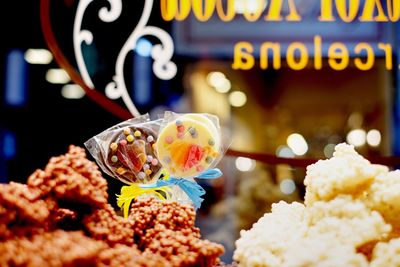 Close-up of multi colored candies