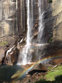 Scenic view of waterfall