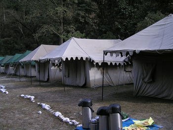 View of tent